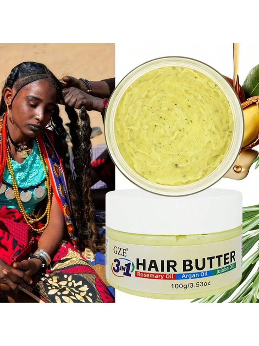 GZE 3-in-1 Hair Butter Cream – Rosemary, Argan & Jojoba Hair Butter Cream Oasis Select