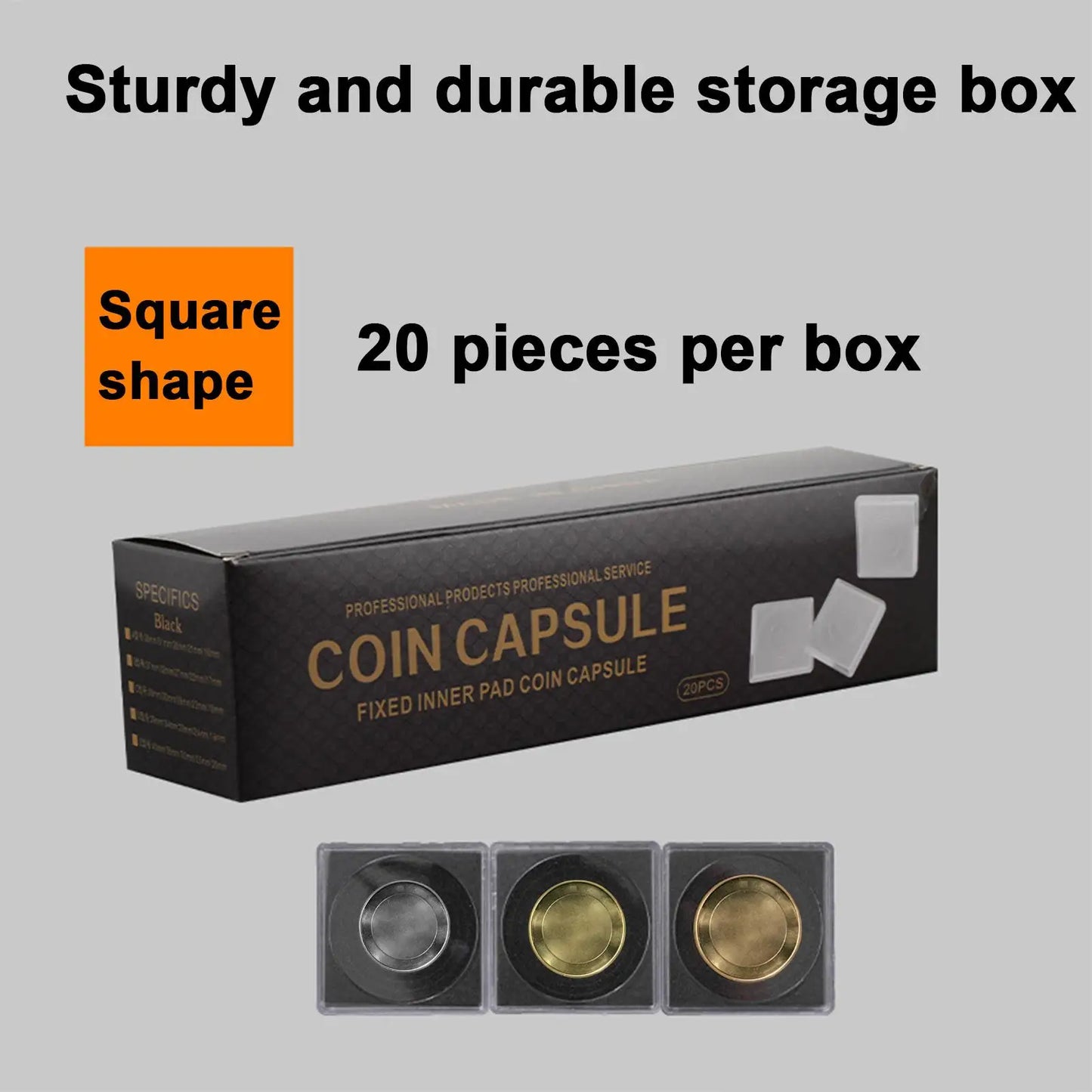 Clear Coin Holder Transparent Shockproof Display Case Acrylic Coin Collection Capsule for Home Table Bedroom Living Room, Adults Peaceful Pleasures Health and Wellness
