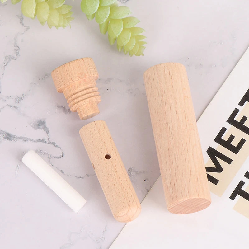 Aromatherapy Wood Nasal Inhaler with Wick | Essential Oil