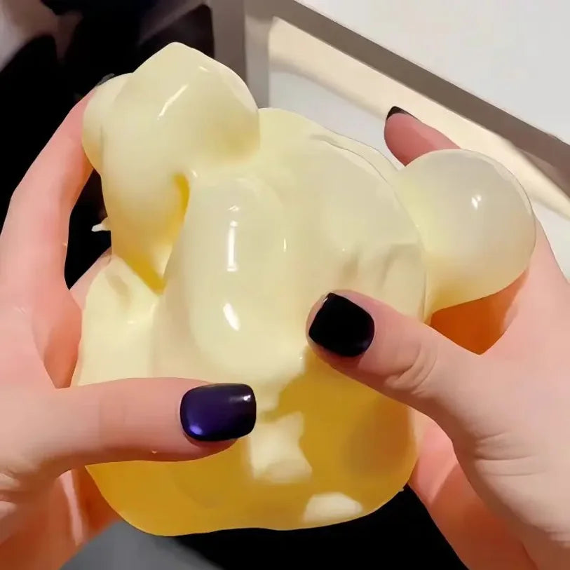 Giant Cheese Cube Squeeze Ball – 7cm TPR Sensory Fidget Toy