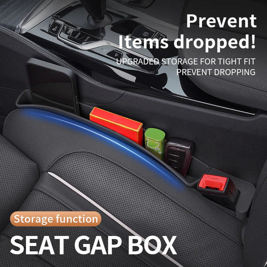 Car Seat Gap Filler & Storage Box – 2PCS Universal TPE Car Seat Gap Organizer Oasis Select