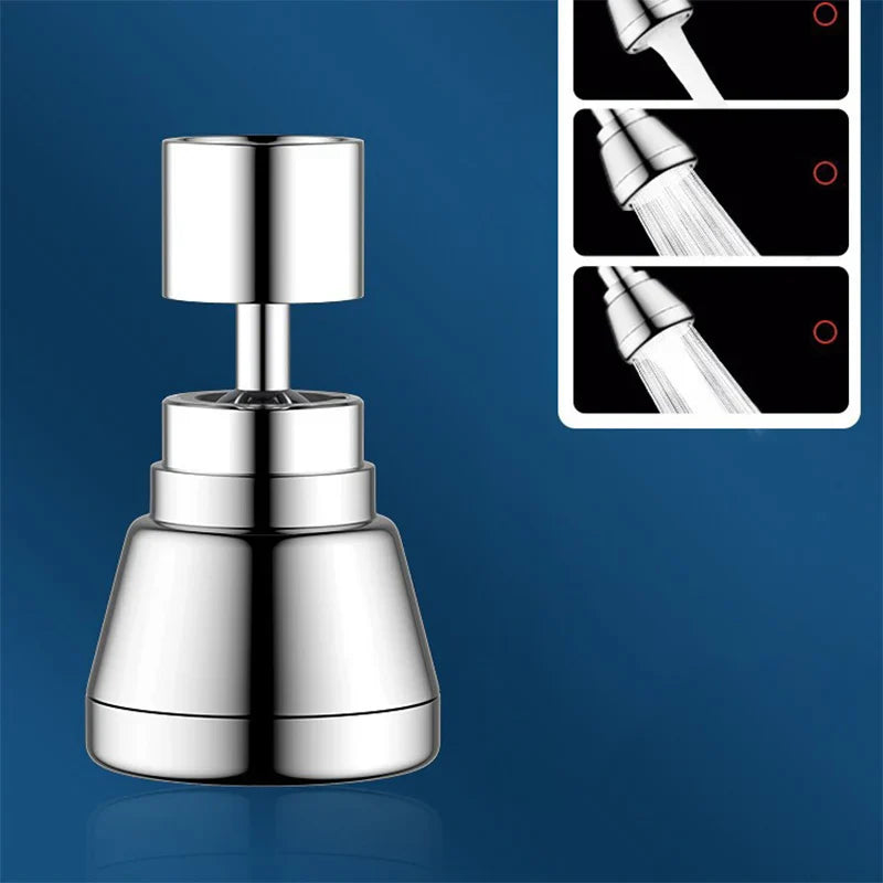 3-Speed Rotatable Kitchen Faucet Extender & Anti-Splash Nozzle