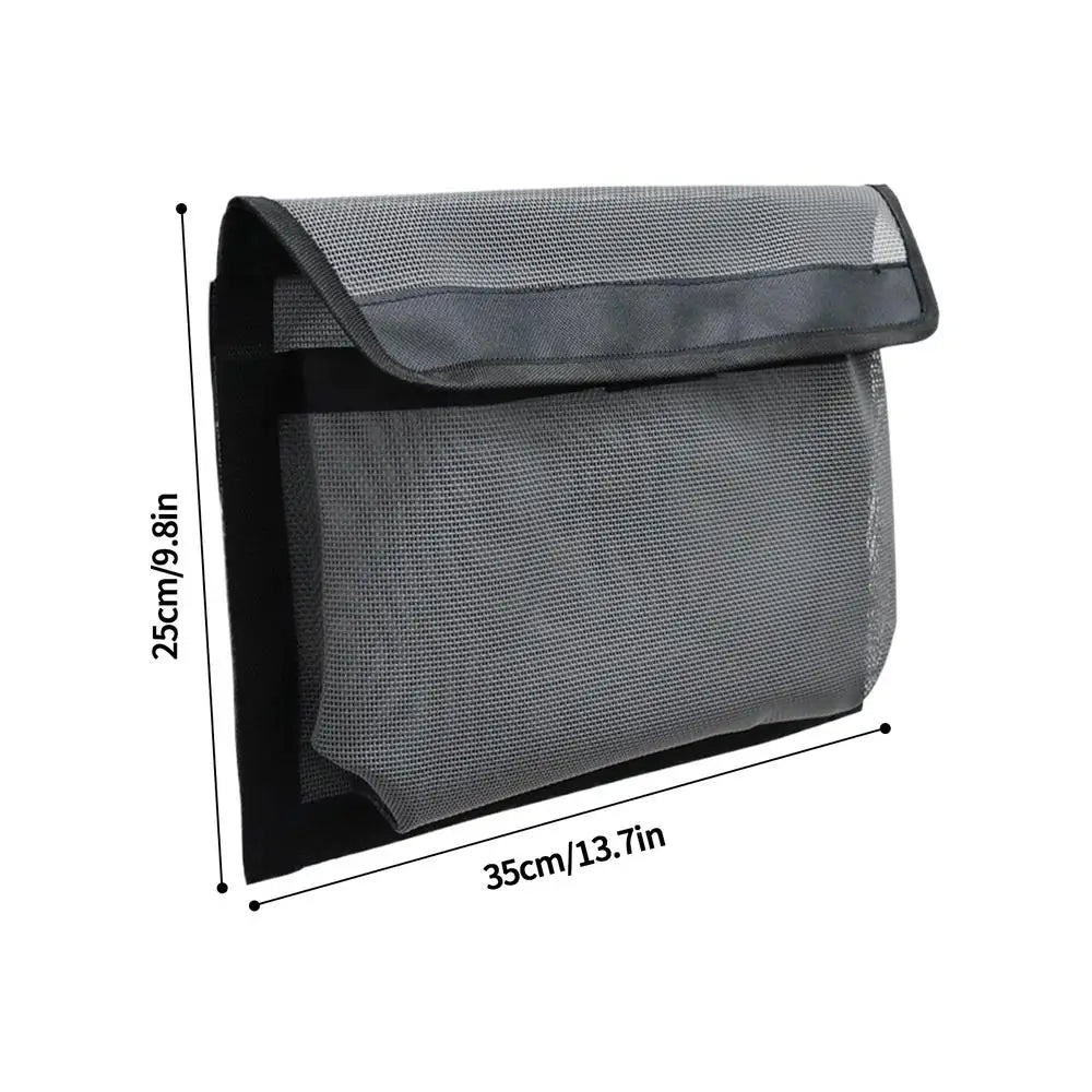 Marine Mesh Storage Bag – Self-Adhesive Boat Organiser with Lid