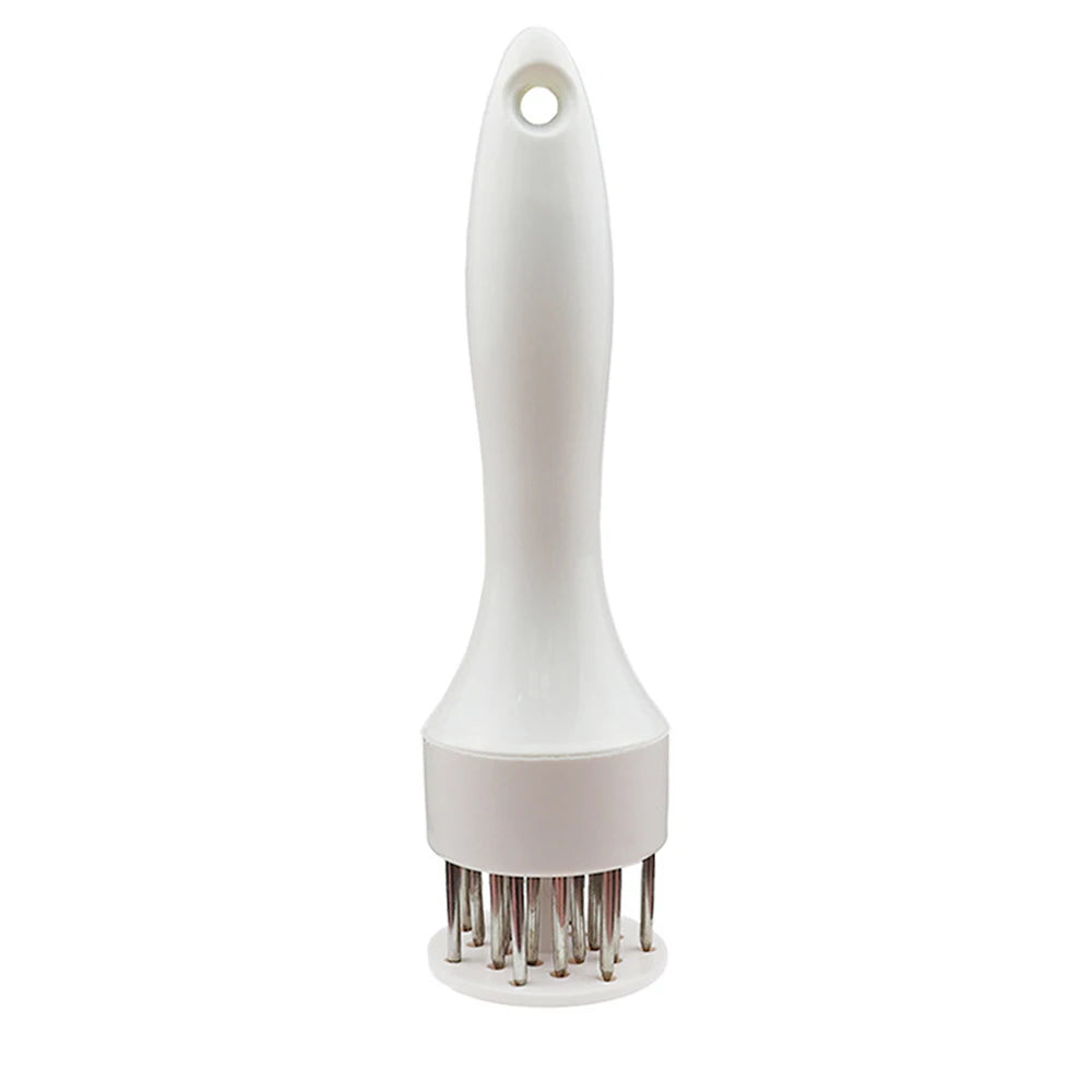 1PC White Handheld Use Household Tender Meat Needle with Broken Tendons Pork Chop Chicken Chop Chicken Wings Meat Needle Hammer Peaceful Pleasures Health and Wellness WHITE