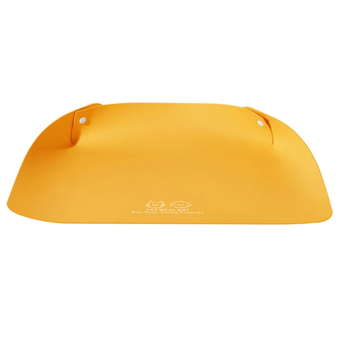 Leather Pet Meal Mat,Semi Enclosed Thickened Pu Leather Anti Slip,Waterproof,Oil Proof Pet Meal Mat,Effortless To Cleaning Peaceful Pleasures Health and Wellness YELLOW As Shown