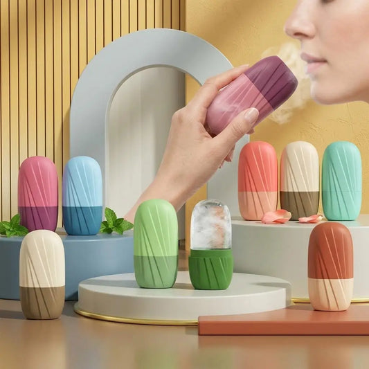 Face Ice Roller & Silicone Ice Tray – Reusable Cooling Massager Facial Ice Roller Oasis Select