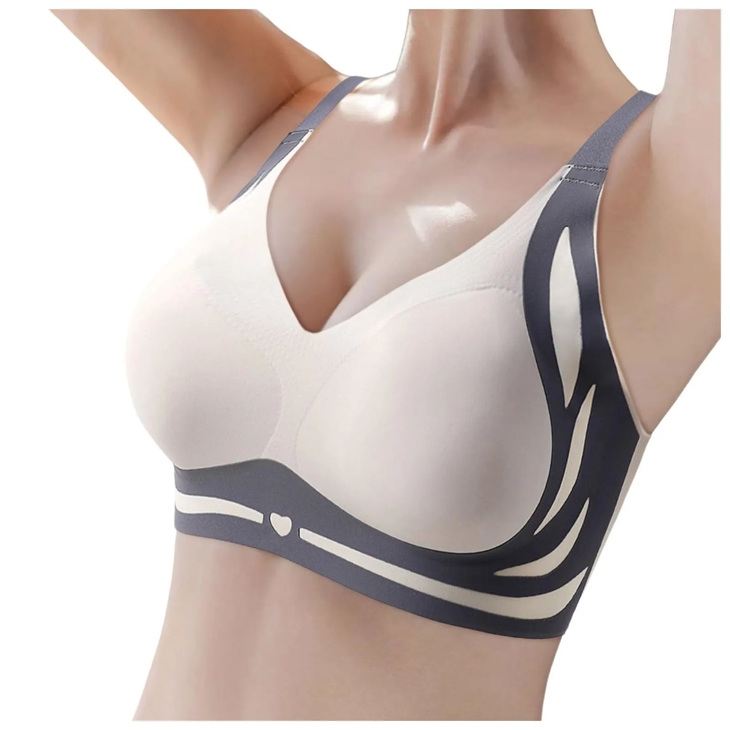 Women's Wire-Free Push-Up Bra | Seamless Adjustable V-Neck