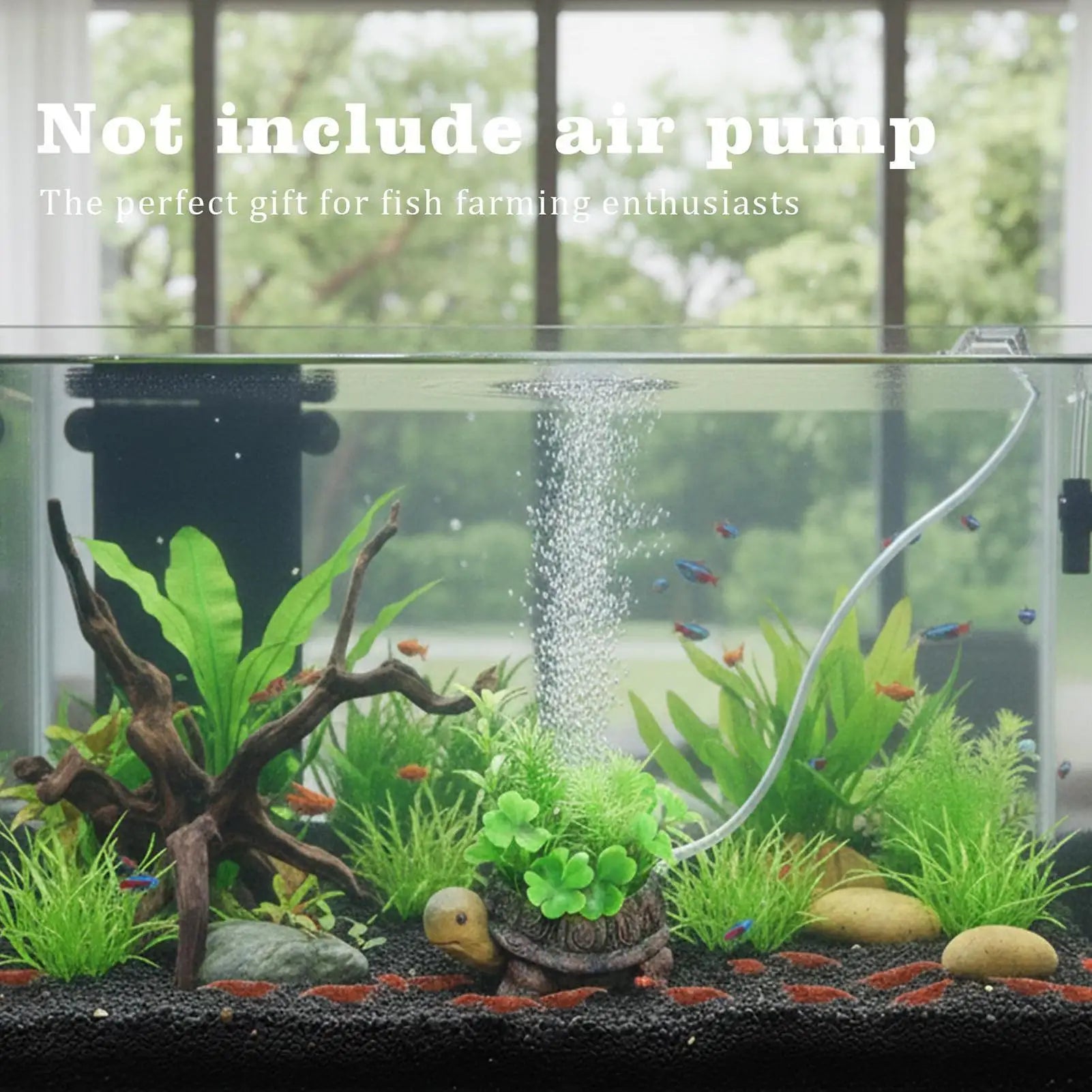 Fish Tank Bubbler Decorations Aquarium Air Stone Resin Quiet Turtle Shaped Bubble Stone for Ponds Buckets Home Hydroponics Peaceful Pleasures Health and Wellness