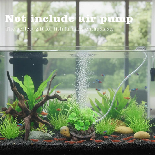 Fish Tank Bubbler Decorations Aquarium Air Stone Resin Quiet Turtle Shaped Bubble Stone for Ponds Buckets Home Hydroponics Peaceful Pleasures Health and Wellness