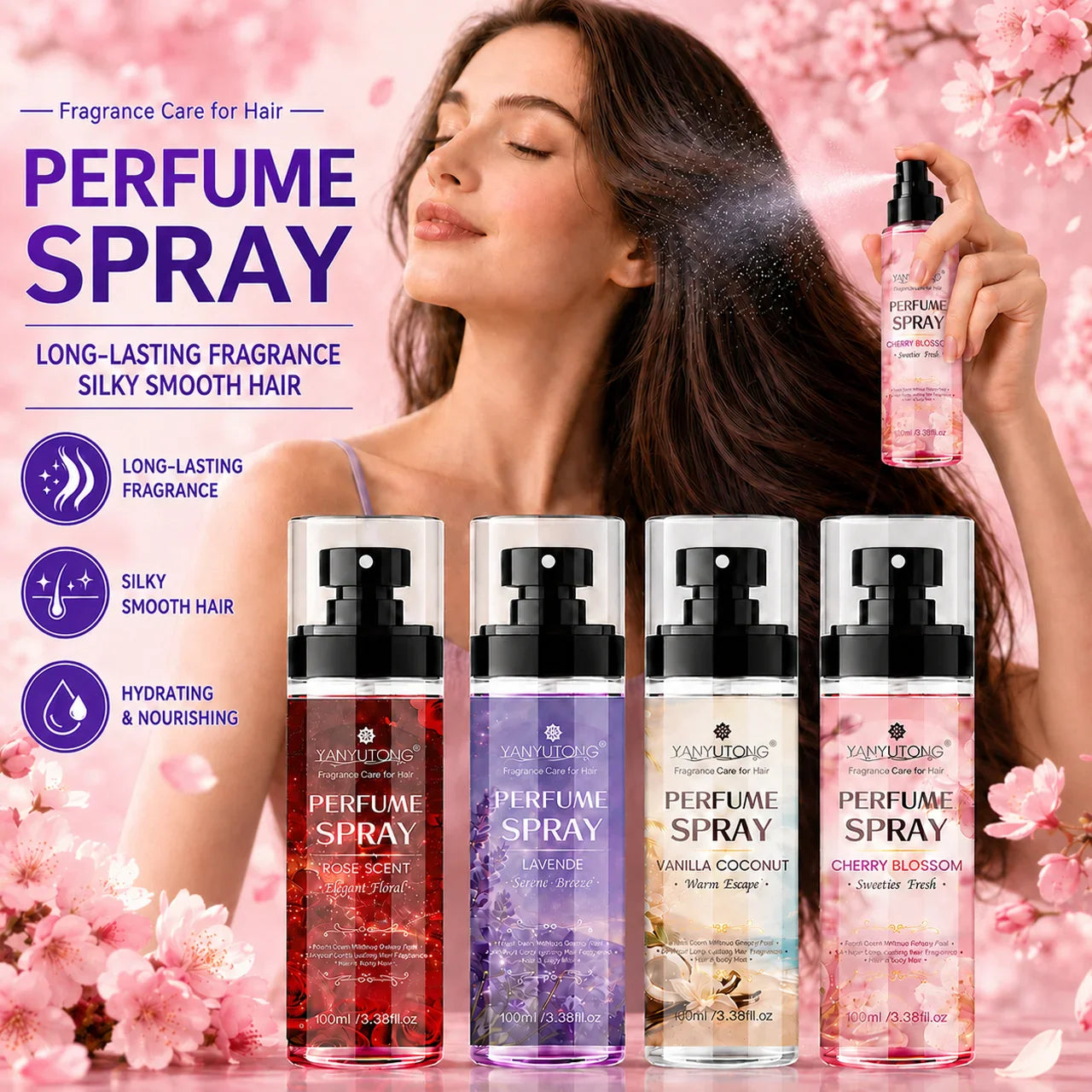 4-in-1 Scented Hair Conditioner Spray – Moisturizing 400ml