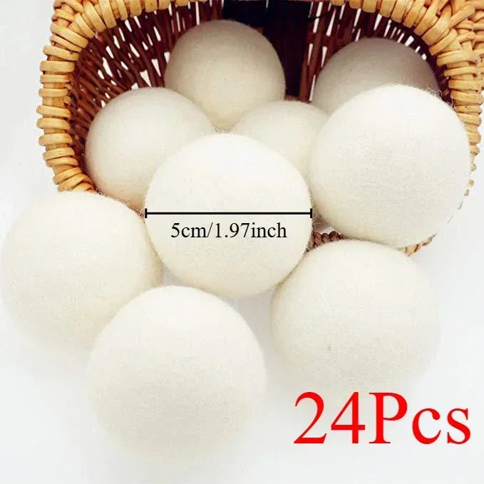 Wool Dryer Balls – Natural Reusable Fabric Softener Set