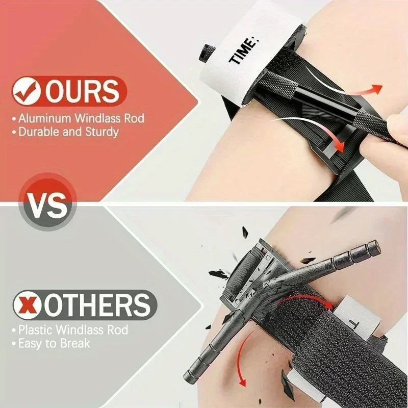 First Aid Kit Survival Kit Aluminum Rod Tourniquet Gauze Scissors Accessories Tool Outdoor Adventure Supplies Self Defense Peaceful Pleasures Health and Wellness