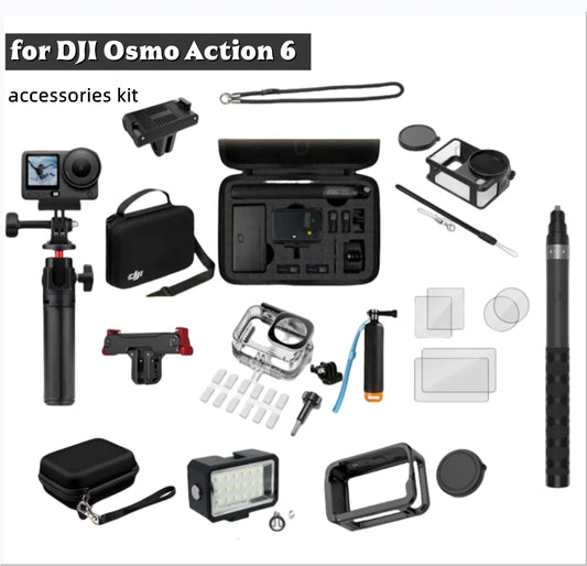 DJI Action 6 Accessories Kit – Cage, Case, Frame & Glass Camera Accessories Kit Oasis Select