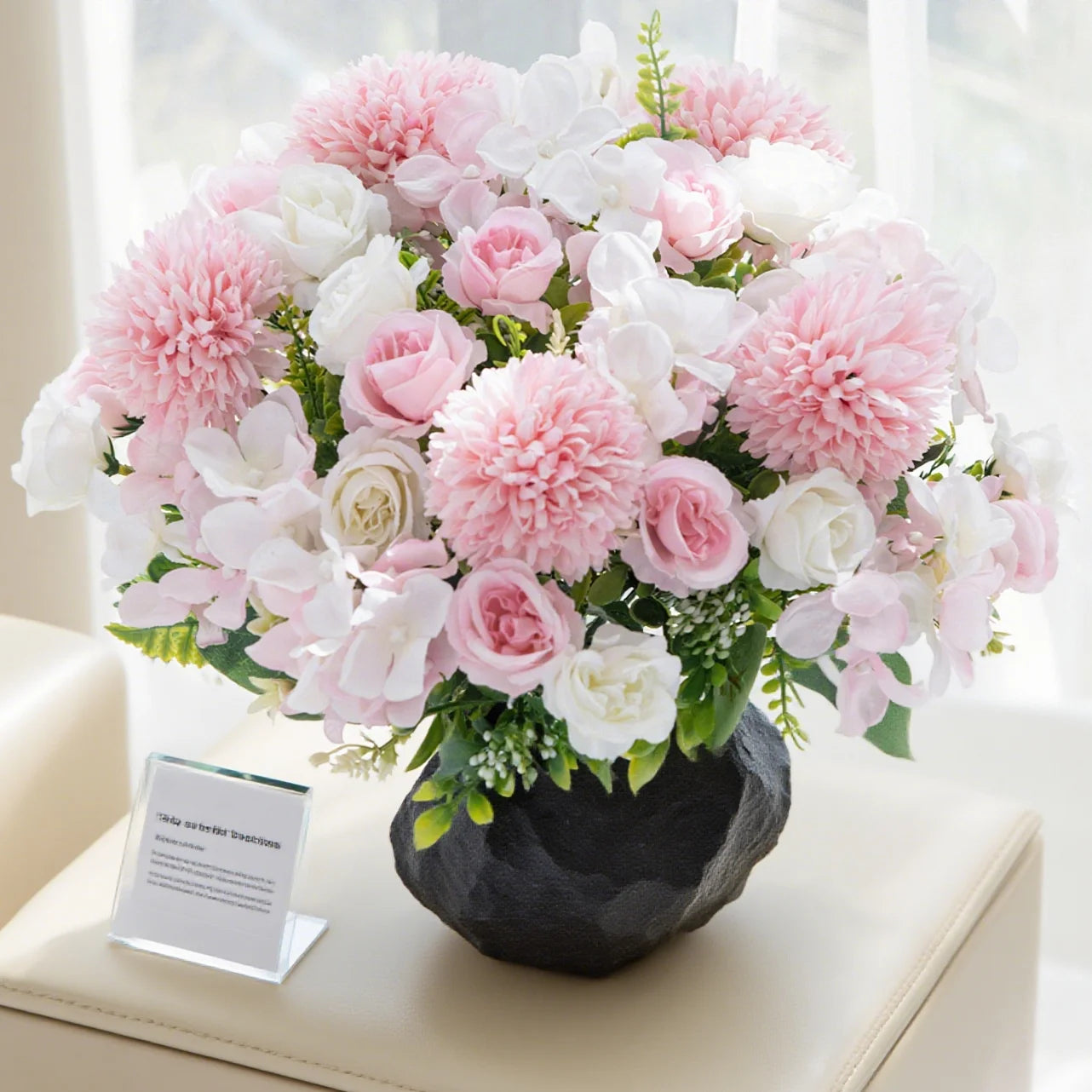 Silk Rose & Chrysanthemum Artificial Bridal Bouquet | Wedding Décor