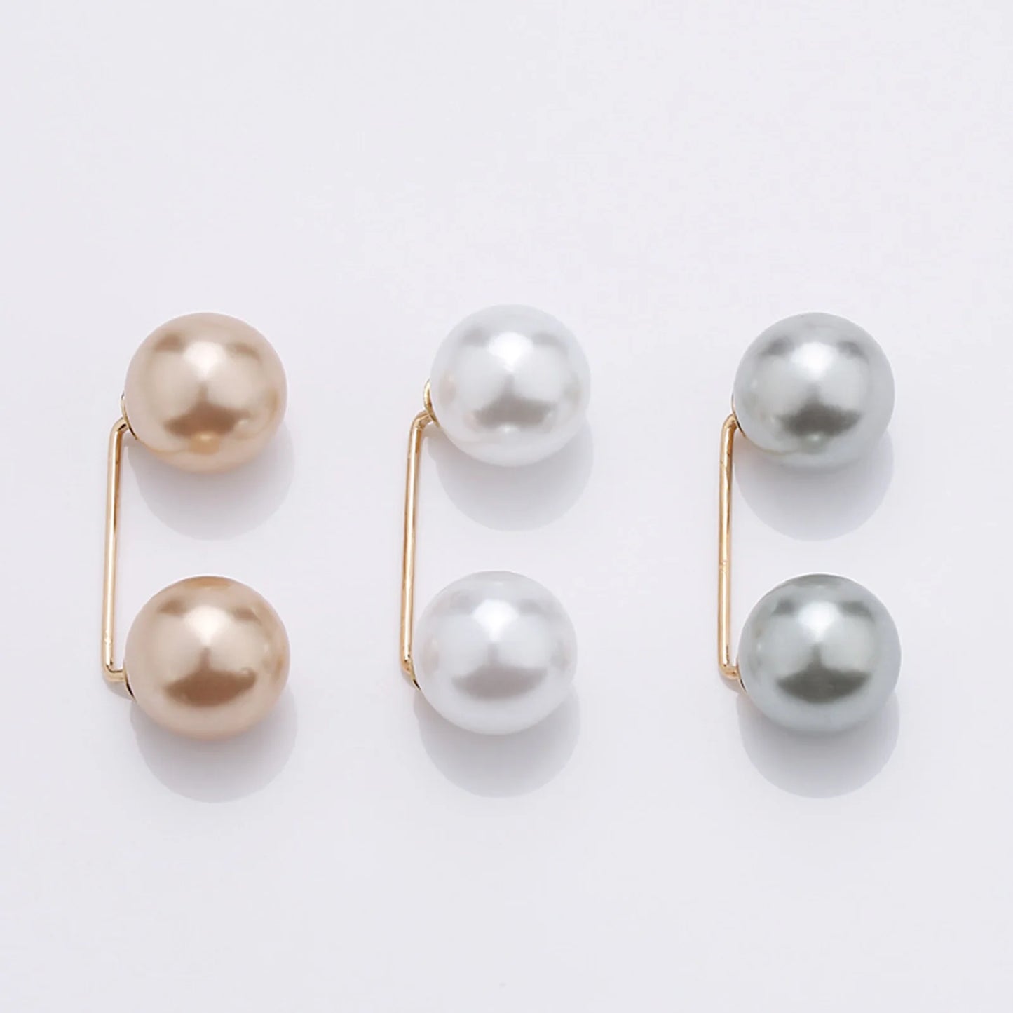 3Pcs Double-Headed Pearl Brooch Pin Neckline Cardigan Pearl Buckle Pin for Women Girls Wedding Party Decorations Peaceful Pleasures Health and Wellness