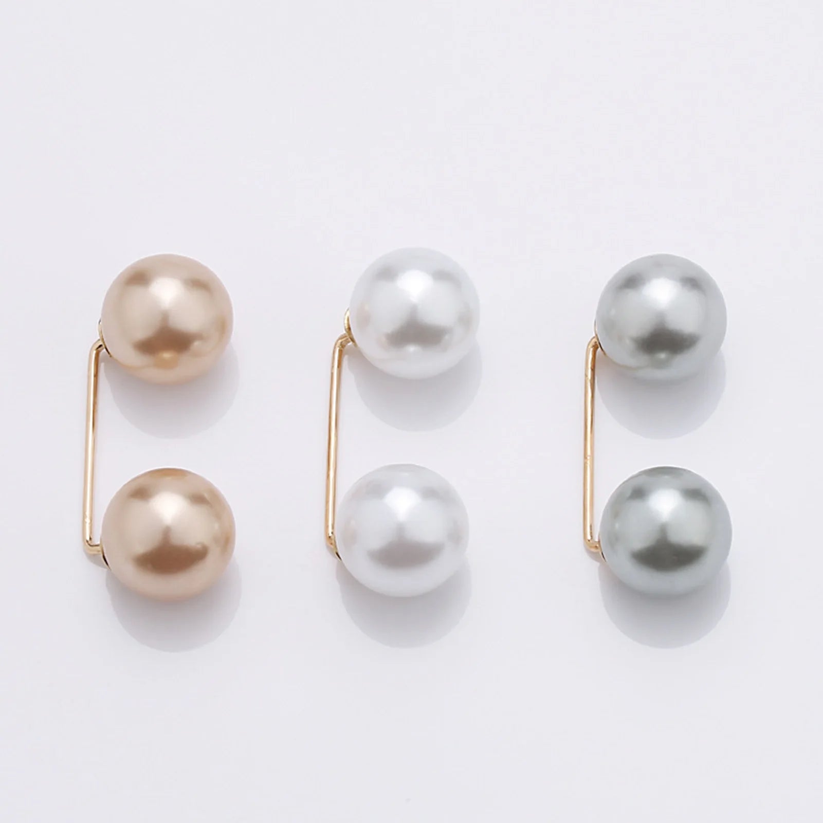 3Pcs Double-Headed Pearl Brooch Pin Neckline Cardigan Pearl Buckle Pin for Women Girls Wedding Party Decorations Peaceful Pleasures Health and Wellness