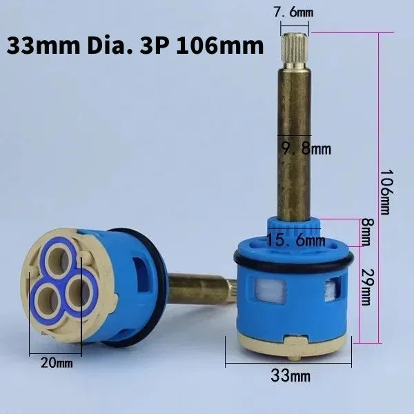 Ceramic Faucet Cartridge Replacement 26–37mm Water Mixer Valve
