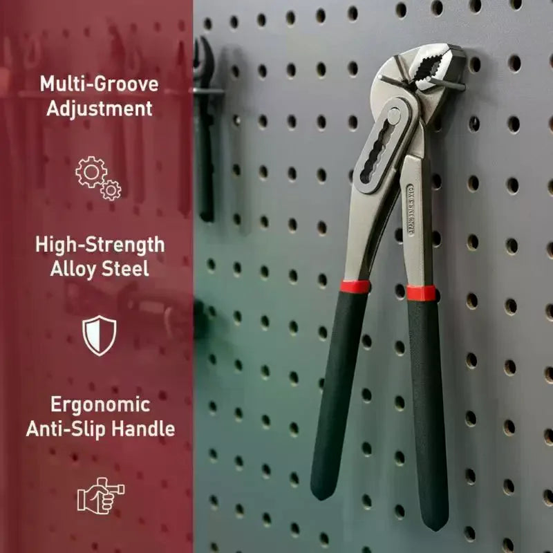 Pipe Wrench 8/10/12" Chrome Vanadium Adjustable Jaw Pliers