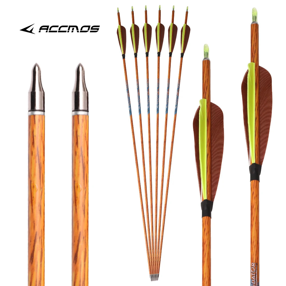 ID6 2 Wood Grain Pure Carbon Arrow Spine 300 350 400 450 500 550 600