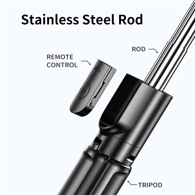 Extendable Selfie Stick Tripod with Fill Light 360° Adjustable Phone Holder Handheld Live Streaming Stand for iOS Android Phones Peaceful Pleasures Health and Wellness