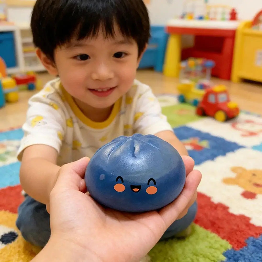 Squishy Dumpling Sensory Toy | Colorful Glitter Squeeze Toy