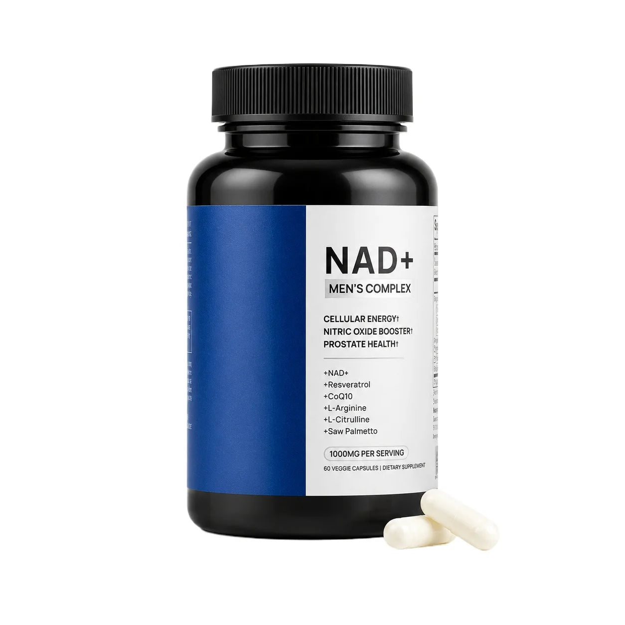 NAD Men's Wellness Complex – CoQ10, Resveratrol | 60 Veggie Caps