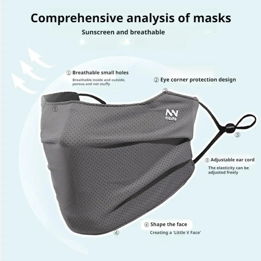 Breathable Ice Silk Face Mask for Sun Protection Peaceful Pleasures Health and Wellness