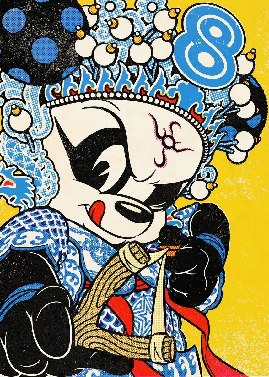 Peking Opera Female Characters Canvas Poster | Beijing Wall Art