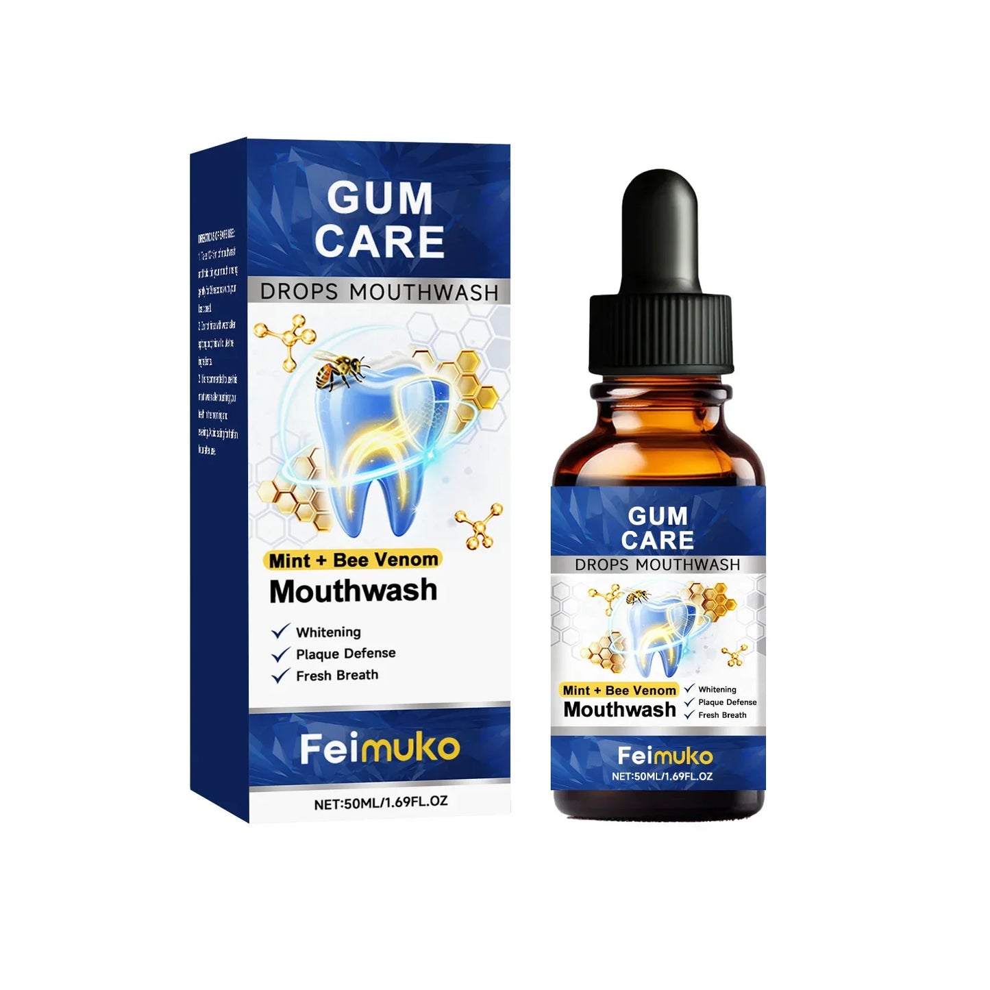 Feimuko Bee Venom Mouthwash – Gum Care & Whitening 50ml