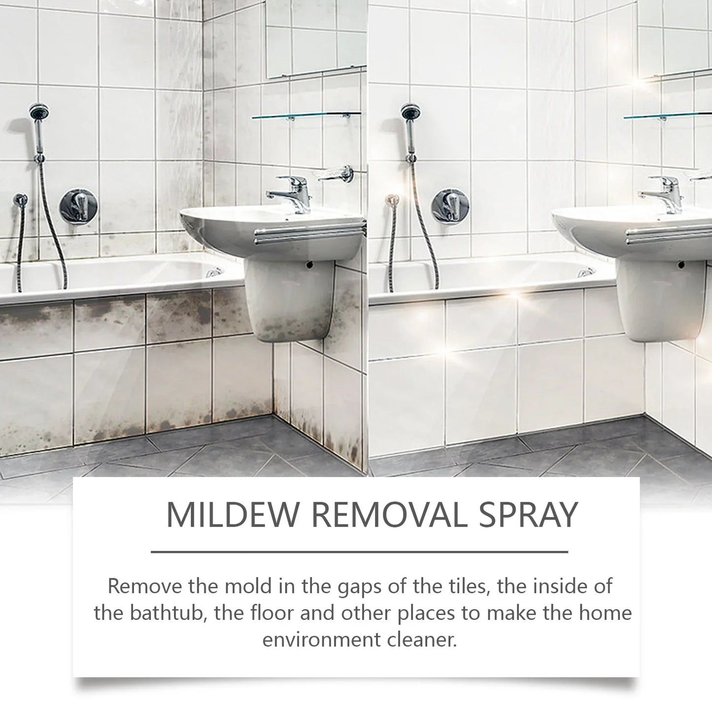 Mildew Removal Spray – Tiles, Bathtubs & Mould Cleaner 60ml
