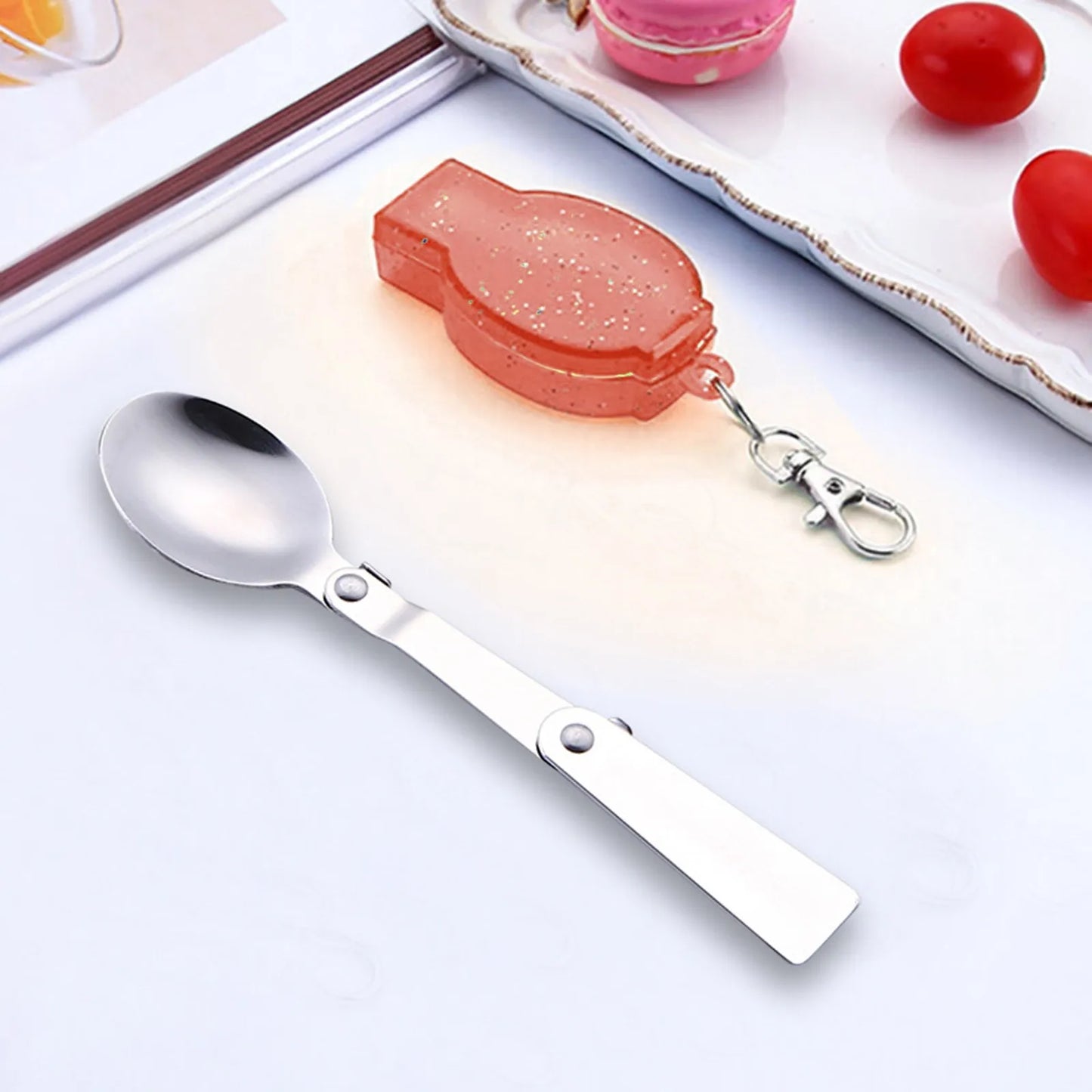 Foldable Camping Spoon & Fork Set – Stainless Steel Portable