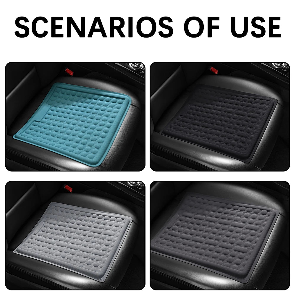 Car Seats Cushion Soft Breathable Non-Slip Gel Cooling Seats Cushion For Office Chair Non-Slip Gel Seats Pad For Long Sitting Peaceful Pleasures Health and Wellness
