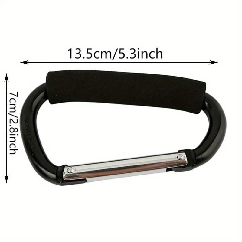 2-Pack Universal Baby Stroller Hooks – Bag Hanger Organizer
