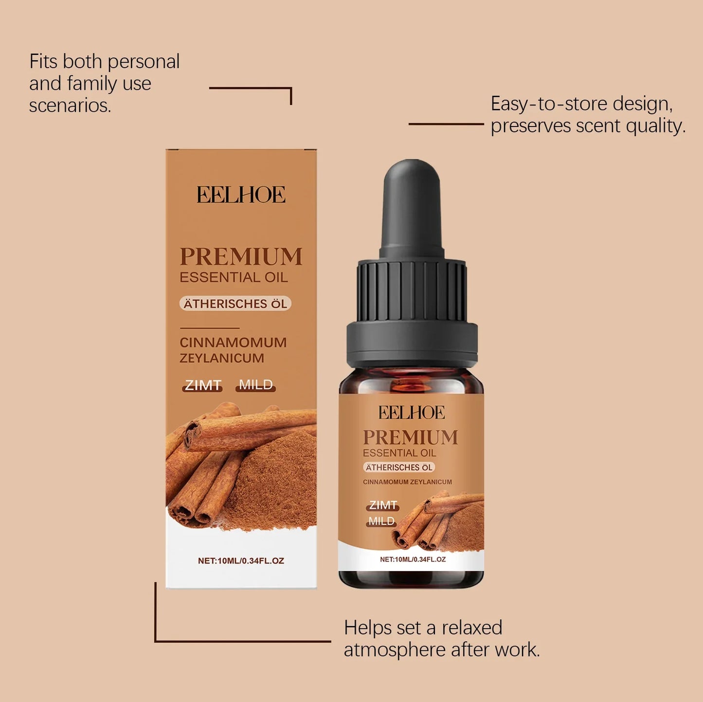 Cinnamon Aromatherapy Essential Oil – Hydrating Skin & Body Care