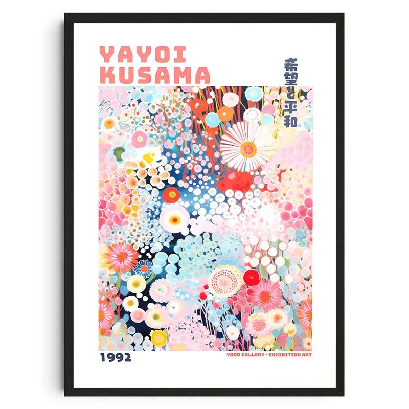 Yayoi Kusama Style Abstract Canvas Poster | Frameless Wall Art