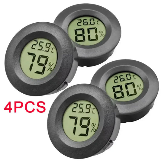 4-Pack LCD Digital Thermometer & Hygrometer | Indoor Temp Gauge Thermometer Hygrometer Oasis Select