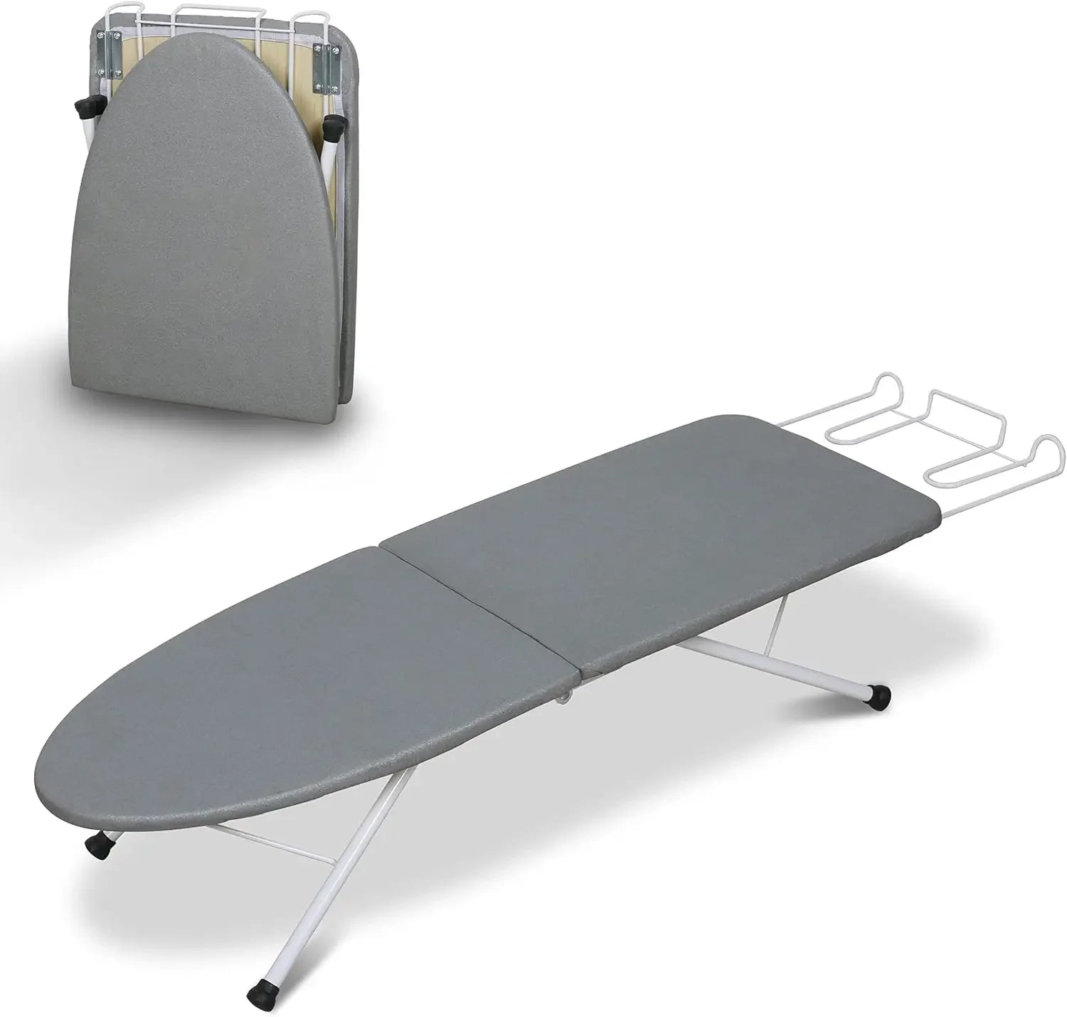 Portable Foldable Ironing Board with Heat Resistant Cover, 31.5x11.8x7 Inches, Grey - Space-Saving Design Peaceful Pleasures Health and Wellness United States