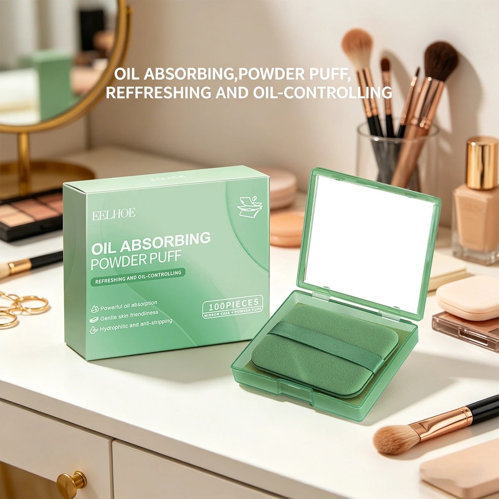 Facial Oil Absorbing Paper Remove Stains Powerful Oil Absorption Refreshing Reduce Reflection 3-in-1 Oil Control Blotting Sheets Peaceful Pleasures Health and Wellness