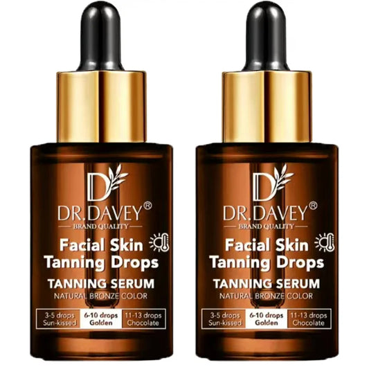 DR.DAVEY Sunless Tanning Serum 2×30ml | Bronzing & Moisturizing Self-Tanning Serum Oasis Select