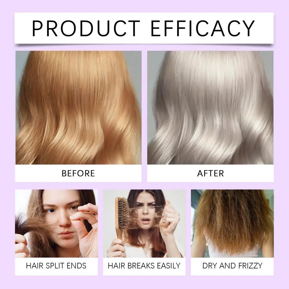 Purple Toning Hair Mask 100g – Anti-Yellow Keratin Deep Conditioner for Blonde, Silver & Gray Hair Peaceful Pleasures Health and Wellness