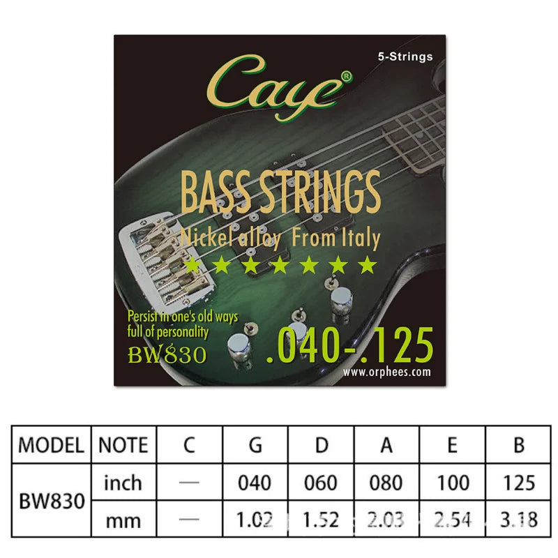 Guitar Strings Caye Crossing 4 5 6 String Electric Bass Hexagonal