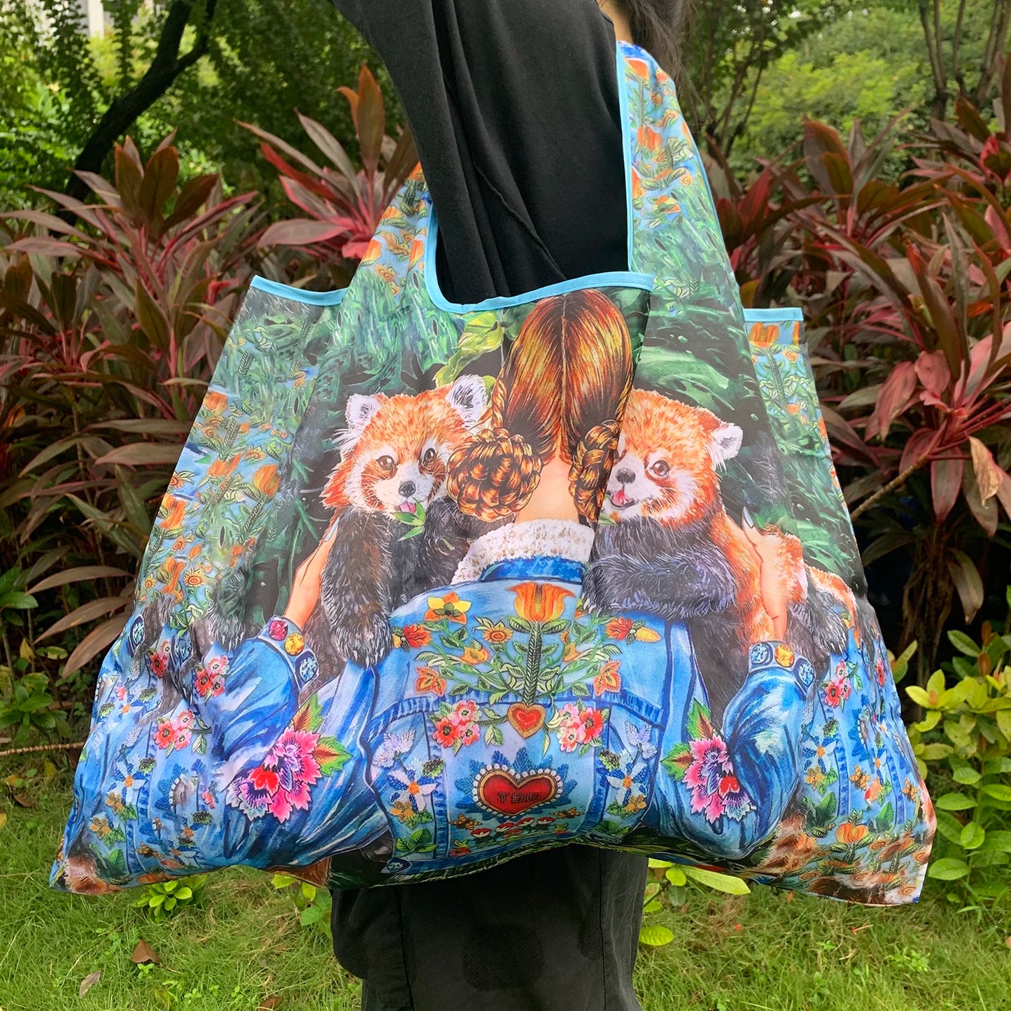 Large Foldable Reusable Nylon Shopping Bag – Travel Tote