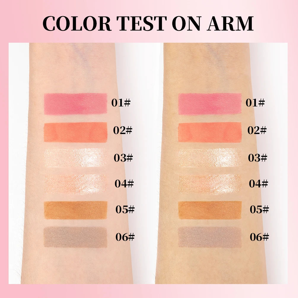 QIBEST Liquid Blush Natural Cream Cheek Eye Tint Blush Multi-use Makeup Stick Liquid Contouring Highlighter Brighten Cosmetics Peaceful Pleasures Health and Wellness
