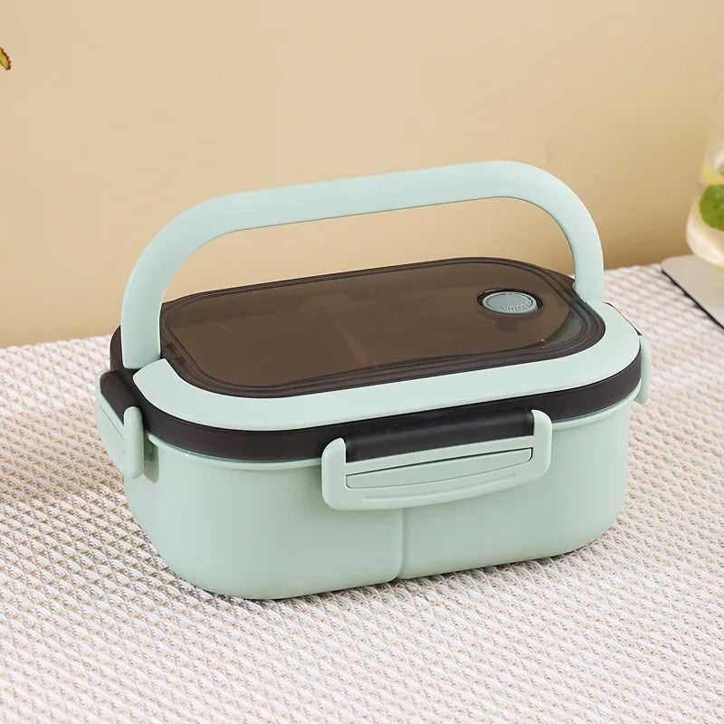 Double Layered Fruit Lunch Box Divided Into Compartments Microwave Oven Specifically Designed Office Workers To Reduce Body Fat Peaceful Pleasures Health and Wellness green