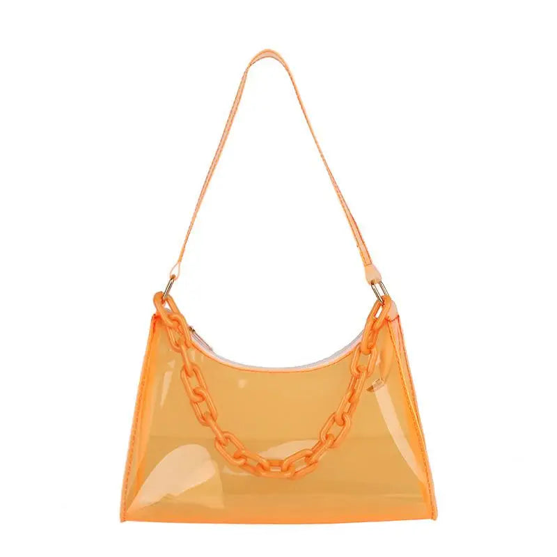 Clear Jelly Shoulder Bag – Transparent PVC Crossbody Purse