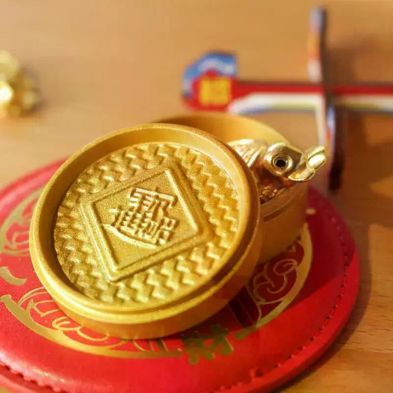 Feng Shui Golden Steamer & Lucky Turtle Ornament | Good Luck