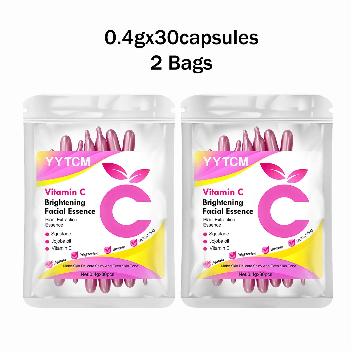 Vitamin C Brightening Capsule Essence – Squalane & Jojoba 30ct