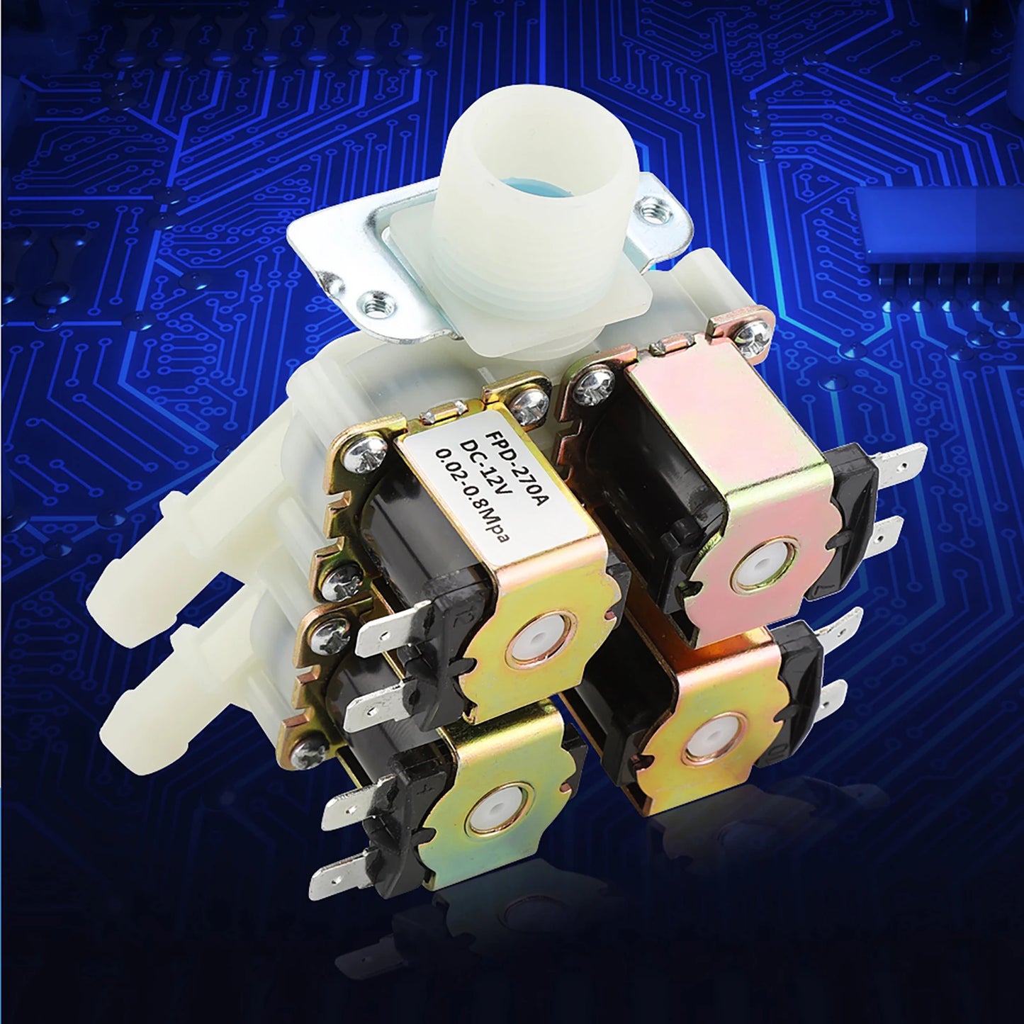N/C Solenoid Valve 12V DN20 G3/4" 1 in 4 out Plastic Electromagnetic Valve Normally Closed Water Drain Valve Solenoid Valve Peaceful Pleasures Health and Wellness