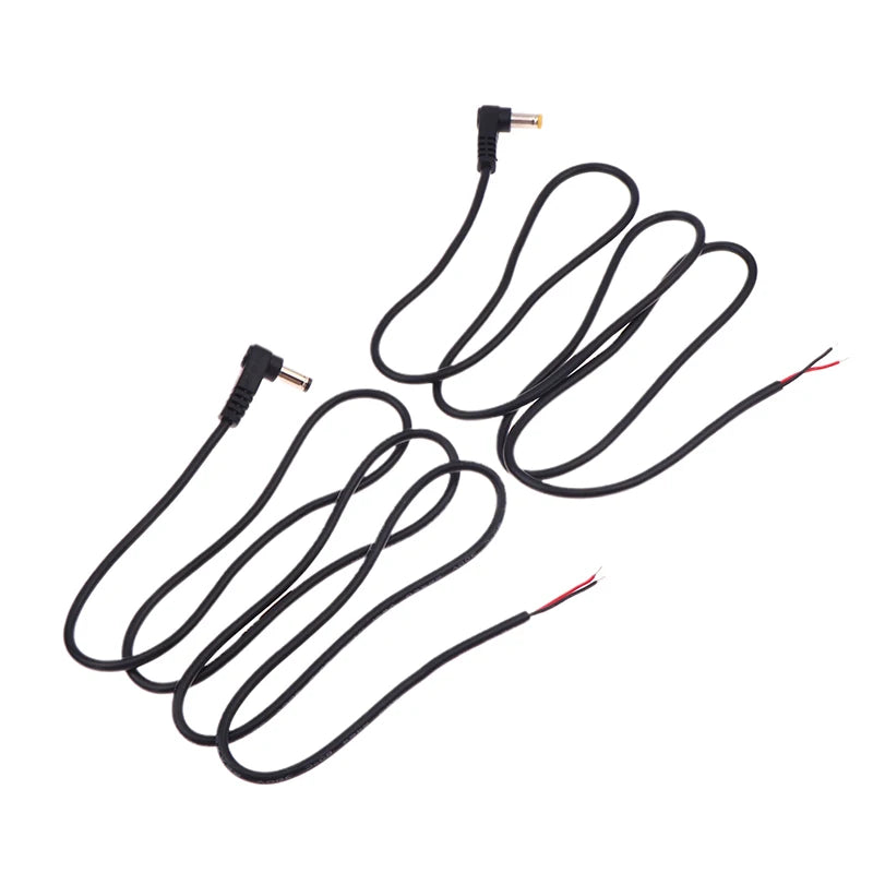 5.5 X 2.1mm/2.5mm Right Angle DC Power Cable DC Male Plug Power Contor Plug Contor Extension Line Peaceful Pleasures Health and Wellness