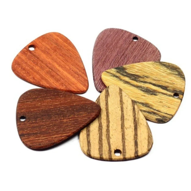 Guitar Pick Wood Red Sandalwood Necklace Pendant
